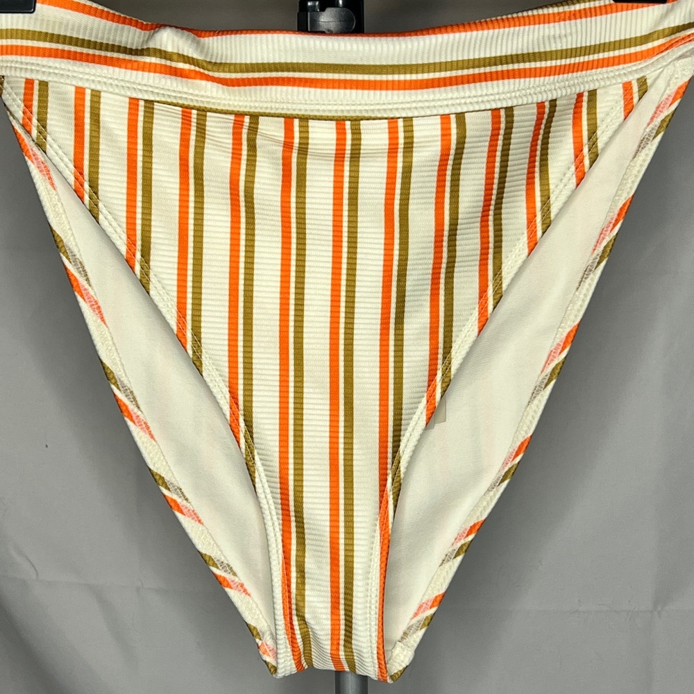 NWT- No Boundaries Orange and Tan Striped Bikini Bottom